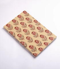 Sandal 9 X 6 Inch Bagru Dabu Block Printed 96 Page Handmade Notebook-ACS1011
