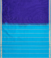 Purple Handloom Silk Cotton Saree With Contrast Border-SC4696