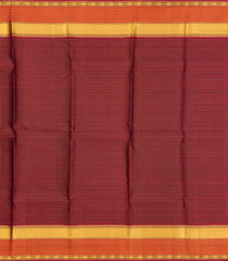 Black Handloom Kanchipuram Silk Saree With Gold & Silver Zari Checks-KA14045