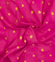 Hot Pink Handloom Korvai Kanchipuram Silk Saree With Buttas-KA16419