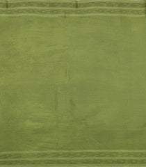 Leafy Green Woven Tussar Silk Saree With Chevron Stripes-TU3335