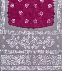Magenta Printed Jaipur Cotton Saree With Contrast Border-JC1711