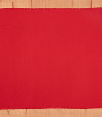 Red Woven Mysore Silk Saree With Bird Vine Motifs-MS3361