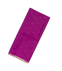 Magenta Handloom Soft Silk Saree With Stripes & Contrast Pallu-SO4174