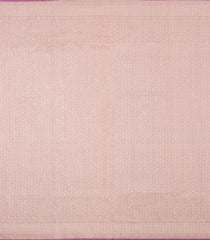 Dusty Pink Handloon Banarasi Silk Saree With Floral Zari Motifs-BE1924