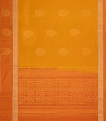 Mustard Handloom Silk Cotton Saree With Buttas-SC4530
