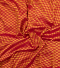 Crimson Handloom Kanchipuram Silk Saree With Floral Zari Motifs-KA16163