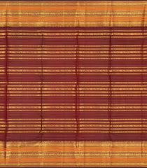 Sandal Handloom Korvai Kanchipuram Silk Saree With Motifs Zari Stripes-KA16679