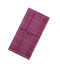 Chesnutt Pink Printed Tussar Silk Saree With Checks & Printed Pallu-TU3680