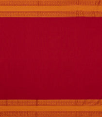 Crimson Woven Bengal Cotton Saree With Contrast Border-BG1756