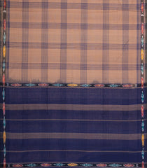 Light Brown Woven Kadappa Cotton Saree With Checks-KN0717