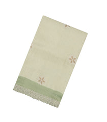 Cream Woven Synthetic Blended Tissue Saree With Embroidered Border-EN2004