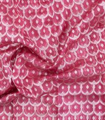 Peach Woven Pure Organza Silk Saree With Floral Zari Motifs-KS1072