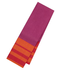 Magenta Handloom Kanchipuram Silk Saree With Ombre Border-KA13682