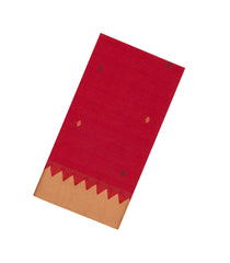 Red Handloom Bengal Cotton Saree With Buttas-BGG1951
