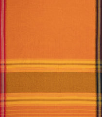 Turmeric Yellow Woven Bengal Cotton Saree With Ganga Jamuna Border-BG1874