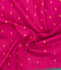 Pink Handloom Gadwal Silk Saree With Buttas & Contrast Border-GA0436