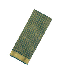 Dark Green Woven Mysore Silk Saree With Floral Motifs-MS3389