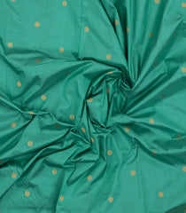 Aquamarine Handloom Paithani Silk Saree With Floral Zari Motifs & Meena Pallu-PA1134