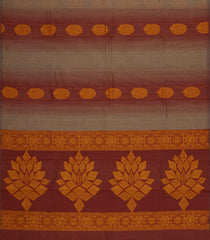 Maroon Woven Rasipuram Cotton Sari With Buttas-RA2622