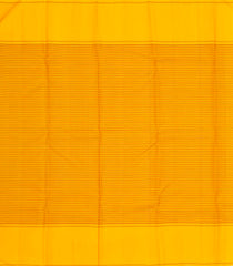 Mustard Handloom Korvai Kanchipuram Silk Saree With Ganga Jamuna Border-KA13224