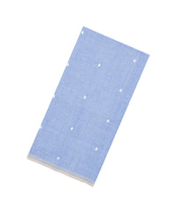 Light Blue Handloom Bengal Cotton Saree With Coin Buttas-BG1664