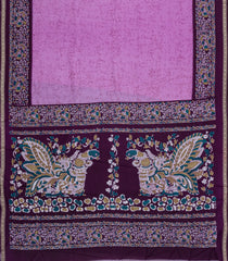 Lavender Printed Synthetics Dupion Saree With Abstract Motifs-BL5214