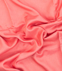 Peach Woven Blended Viscose Saree With Zari Checks & Contrast Border-BL5538