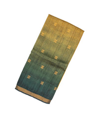 Yellow Handloom Tussar Silk Saree With Ombre Effect-TU2679