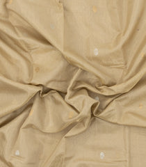 Beige Handloom Maheswari Silk Cotton Saree With Buttas-SC4122