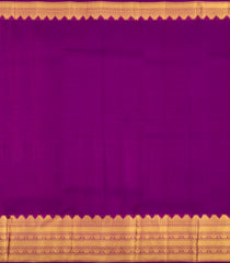 Dark Purple Handloom Kanchipuram Silk Saree With Zari Motifs-KA16335