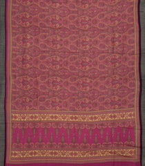 Dusty Pink Woven Pure Silk Saree With Printed Pashmina Motifs