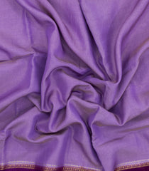 Lavender Woven Blended Viscose Saree With Contrast Border-BL5544