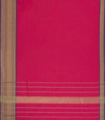 Hot Pink Woven Chettinad Cotton Saree With Contrast Border-CN1877