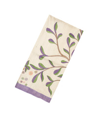 Taupe Handloom Tussar Silk Saree With Printed Lord Krishna Motifs-TU3463
