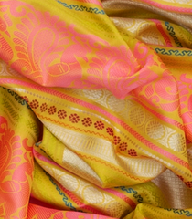 Lime Yellow Handloom Chirala Soft Silk Saree With Annam Motifs-Yellow