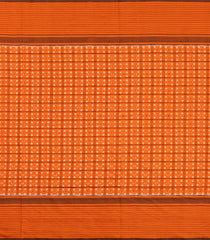 Mustard Handloom Pochampally Silk Saree With Checks & Buttas-IK0437