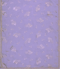 Lavender Woven Blended Tissue Saree With Floral Motifs-EN1899