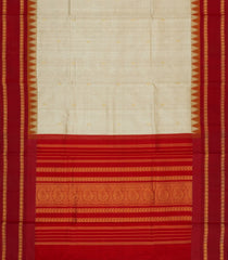 Taupe Handloom Silk Cotton Saree With Temple Border-SC4402
