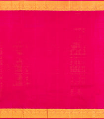 Orange Handloom Korvai Kanchipuram Silk Saree With Zari Motifs-KA15353
