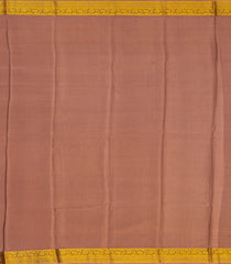 Peach Mysore Crepe Silk Saree With Diagonal Stripes