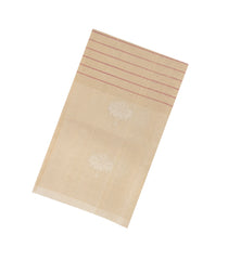 Beige Woven Kora Soft Silk Saree With Stripes & Buttas-SO4738
