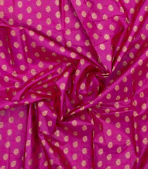 Pink Woven Tussar Silk Saree With Floral Buttas-TU3587