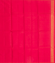 Hot Pink Handloom Kanchipuram Silk Saree With Zari Buttas