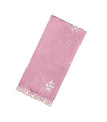 Dusty Pink Woven Pure Organza Silk Saree With Meena Floral Embroidery -EN2104