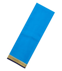 Light Blue Woven Mysore Silk Saree With Contrast Border-MS3711