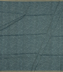 Steel Blue Printed Synthetic Tussar Saree With Zari Buttas-BL5362