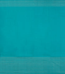 Turquoise Handloom Soft Silk Saree With Square Buttas-SO4459