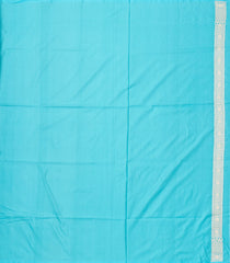 Turquoise Handloom Banarasi Silk Saree With Floral Motifs-BE1448