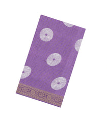 Lavender Printed Synthetic Dola Silk Saree With Zari Stripes & Border-SY0406